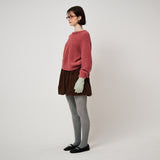 FLEECE VOLUME SKIRT, BROWN