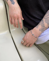 No.9553 black & white double bracelet