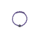 菊キューブクリスタルリング / 菊 Cube Crystal Ring 06.Purple&Silver