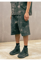 TYE-DYED CARGO POCKET SHORT PANTS (6571457216630)
