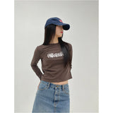 スタックスローガンロゴウォーマークロップ長袖Tシャツ / STACK SLOGAN LOGO WARMER CROP 3COLOR