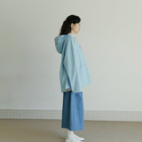 コットンフードアノラック / unisex cotton hood anorak sky blue