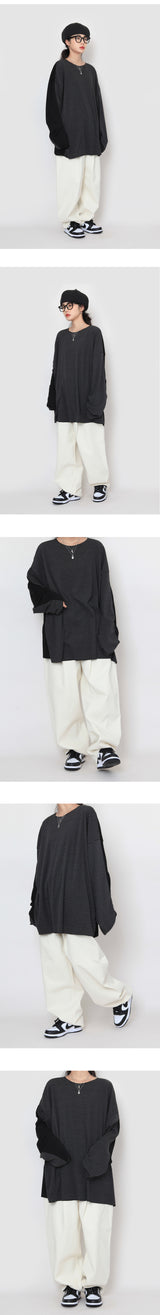 クリームブラックバルーンパンツ / Cream Black Balloon Pants