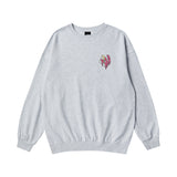 ハートプリンティングスウェット/HEART PRINTING SWEAT SHIRT-WHITE MELANGE