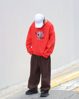 オーバーフィットロゴスウェット/Overfit Panatique Logo Sweatshirt_ORANGE
