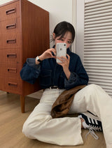 [Bellide made/Long-sleeved version] Vintage Pocket Denim Shirt