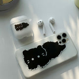 Black - Real Fur Some Cat AirPods Case_matt