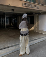 Tassel coloring stripe knit