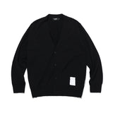 カシミアストラクチャーニッティングカーディガン/CASHMERE STRUCTURE KNITTING CARDIGAN-BLACK
