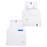 23 ジッパーオーバーサイズノースリーブ / 23 ZIPPER OVERSIZED SLEEVELESS WHITE MELANGE / BLACK