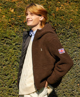 フリースオーバーサイズジャケット/RCH fleece oversized Jacket brown