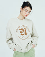 ROMAN TYPO LOGO SWEATSHIRT-BEIGE (6680893030518)