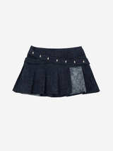 ストーンデニムプリーツスカート / STONE DENIM PLEATS SKIRT