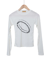 ウェーブクロップロングスリーブTシャツ