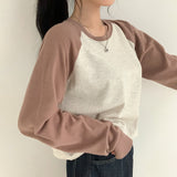 Nagrang Raglan Color Matching Sweatshirt
