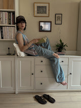 ソルトワイドデニムパンツ / Salt mufa wide denim pants (2 color)