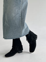 フリンジショートブーツ/Fringe Short Boots (2color)