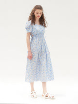 パフスリーブワンピース/JOLIE PUFF SLEEVES ONEPIECE_BLUE