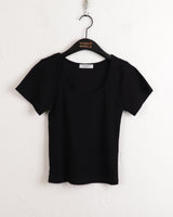 [MADE] ディアベーシックリブドスクエアネック半袖Tシャツ