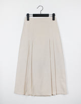 ソイミルクプリーツロングスカート/Soymilk Pleated Long Skirt (3color)