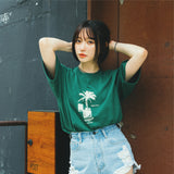 プラムツリーTシャツ/Palm tree Tee (GREEN)  (送料込)