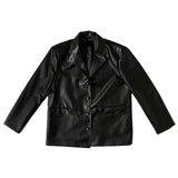 Leather half jacket