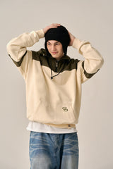 COLOR TONING PATTERN ANORAK -IVORY