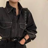 [Bellide made/Long-sleeved version] Vintage Pocket Denim Shirt