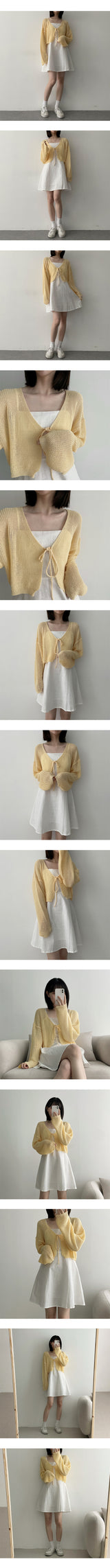 ライニングリボンニットカーディガン / Lining Ribbon Knit Cardigan