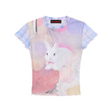バニーチェックメッシュトップ / 0 4 bunny check mesh top