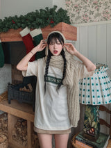 ハンドメイドフードボレロニット