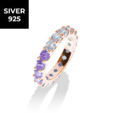 [S925]ハーフテニスリング/[S925] Violet Half Tennis Rilng (rosegold)