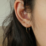 14Kゴールドボール3MMピアス/14K GOLD BALL 3MM EARRING_2COLOR (silicone clutch)