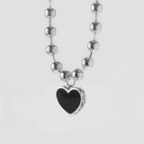 BIG BLACK LOVE NEC SILVER925 (DOODLE) (6685161652342)