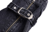デニムレッグウォーマー / DENIM LEG WARMER (BLACK)