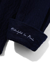 ツイステッドカラーカーディガンシャツ/Twisted collar cardigan shirt S111 Cosmos Navy