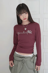 ZIZE ANGEL CUBIC T-SHIRTS (BURGUNDY)