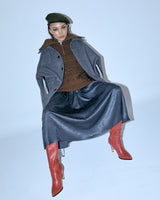 UNISEX WOOL RAGLAN HIDDEN COAT W - TWILL GRAY (6636060770422)
