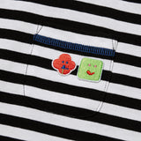 [KIDS] KIRSH X MISAKI KAWAI KIDS ARTWORK STRIPE T-SHIRT [BLACK]