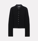 クロッププリーツシャツ / CROP PLEATS SHIRTS (WHITE,SKIN,BLACK)