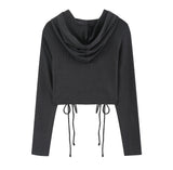 コレクションシャーリングクロップフーディー