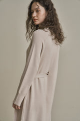 アンバランスニットドレス/UNBALANCED KNIT DRESS_OATMEAL