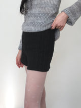 [Brushed lining] ショートリブニットパンツ
