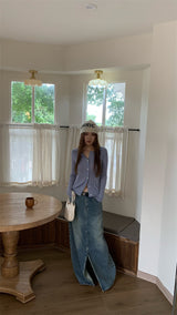 All-round knit cardigan