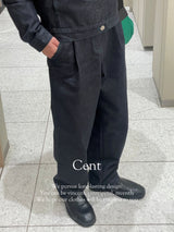 アクアステッチデニムセットアップパンツ