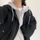2WAYダブルジッパーフードジップアップ / [Inquiries flooded] These days, two-way double zipper hood zip-up