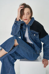 ニットデニムジャケット/ KNIT DENIM JACKET [6653]