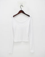 レイヤーUネックTシャツ / Layer U Neck T-shirt (4color)
