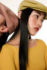 GLOSSY HUNTING CAP / MUSTARD