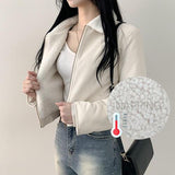 Midu wool collar suede cropped jacket (3 colors)